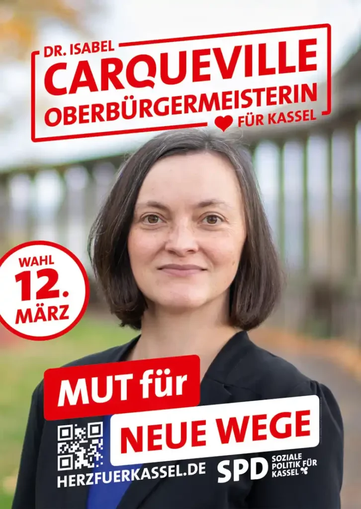Dr. Isabel Carqueville Hauptplakat Oberbürgermeisterwahlkampf Kassel