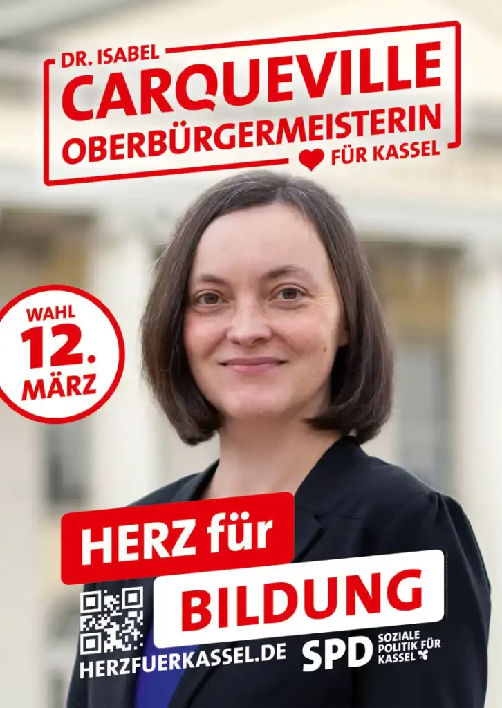 Dr. Isabel Carqueville Plakat Bildung Oberbürgermeisterwahlkampf Kassel